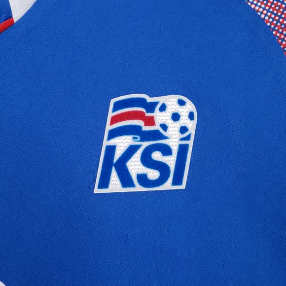 Authentic Iceland National Team Osk #10 Fyrir Island KSI Errea Soccer Jersey - Picture 6 of 12